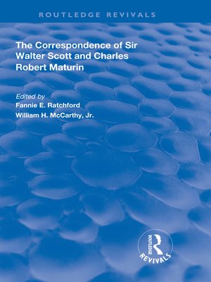 cover image of The Correspondence of Sir Walter Scott and Charles Robert Maturim